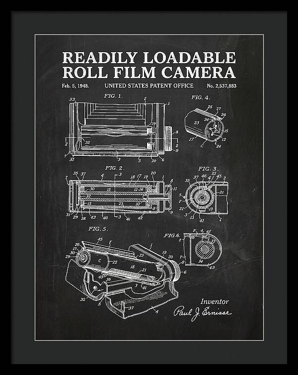 Roll Film Camera Chalkboard Patent Us2537883a