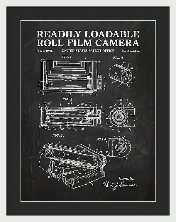 Roll Film Camera Chalkboard Patent Us2537883a