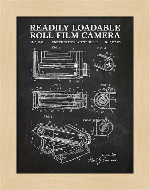Roll Film Camera Chalkboard Patent Us2537883a