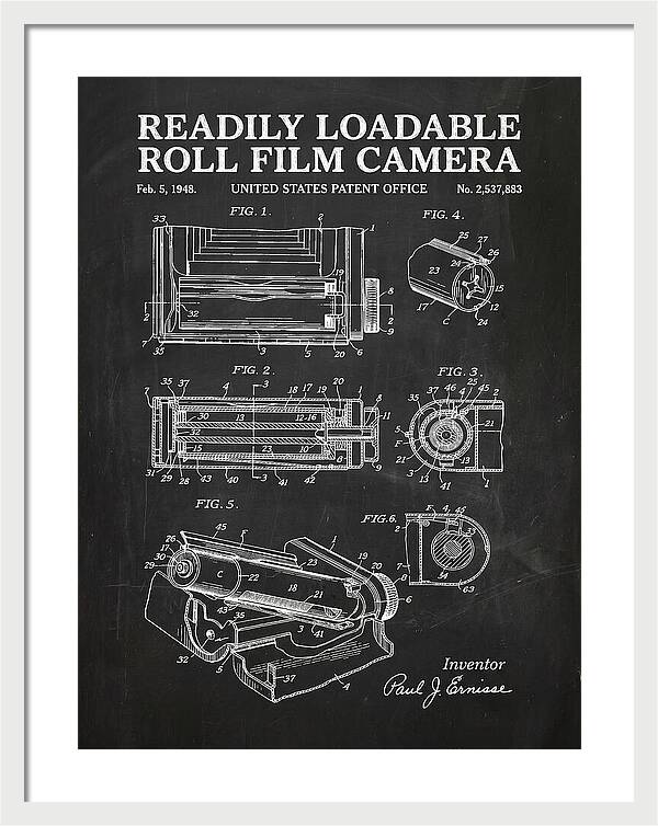 Roll Film Camera Chalkboard Patent Us2537883a