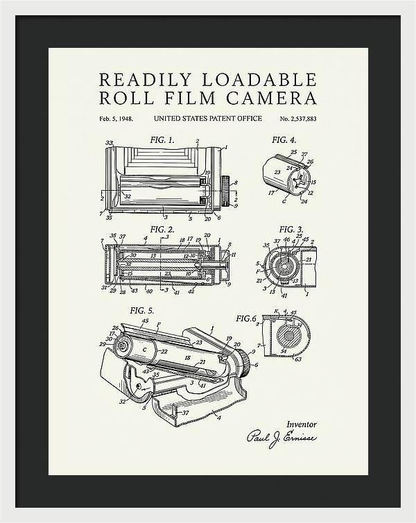 Roll Film Camera Minimalist Patent Us2537883a