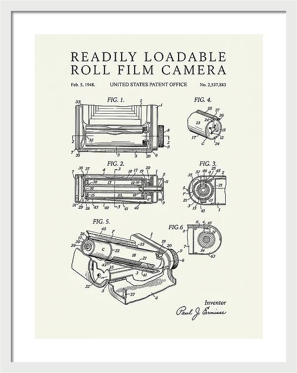 Roll Film Camera Minimalist Patent Us2537883a