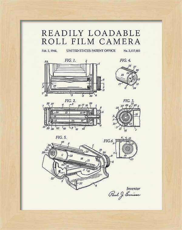 Roll Film Camera Minimalist Patent Us2537883a