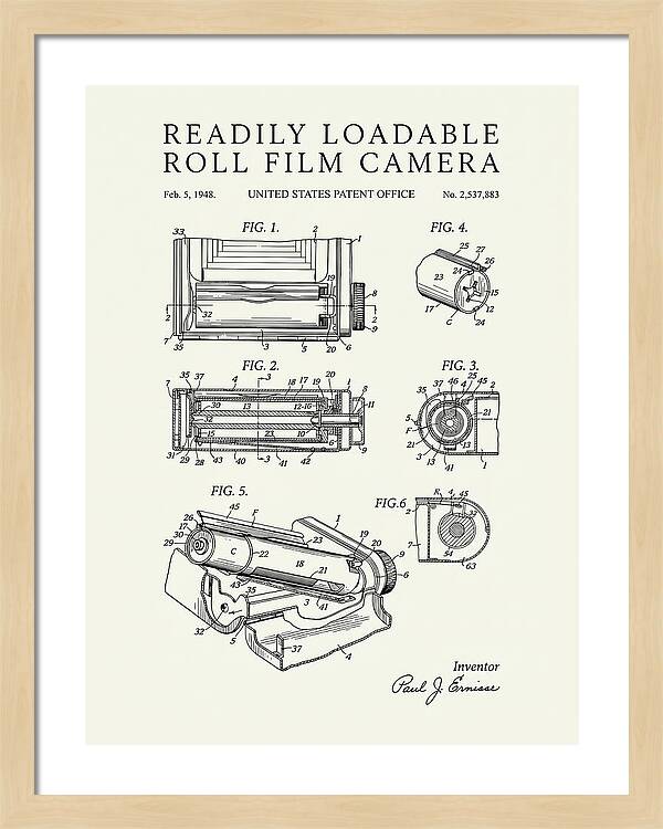 Roll Film Camera Minimalist Patent Us2537883a