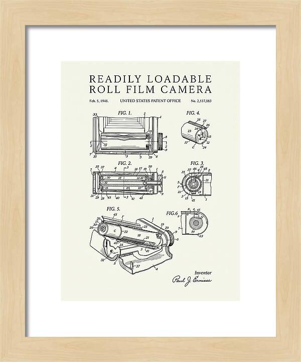 Roll Film Camera Minimalist Patent Us2537883a