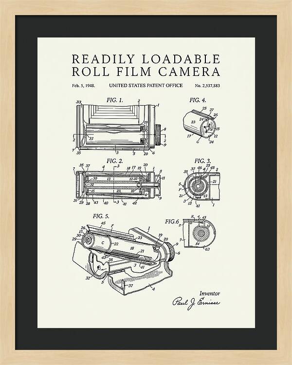 Roll Film Camera Minimalist Patent Us2537883a