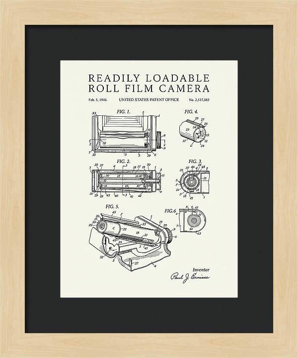 Roll Film Camera Minimalist Patent Us2537883a