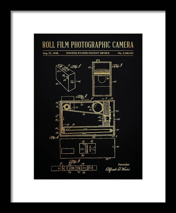 Roll Film Photographic Camera Gold Patent Us2548924a