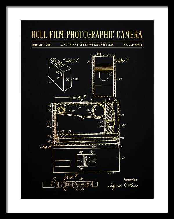 Roll Film Photographic Camera Gold Patent Us2548924a