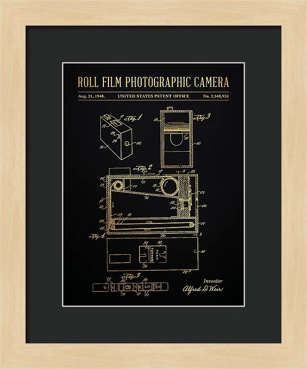 Roll Film Photographic Camera Gold Patent Us2548924a