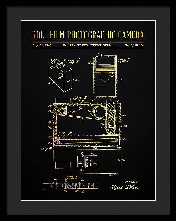 Roll Film Photographic Camera Gold Patent Us2548924a