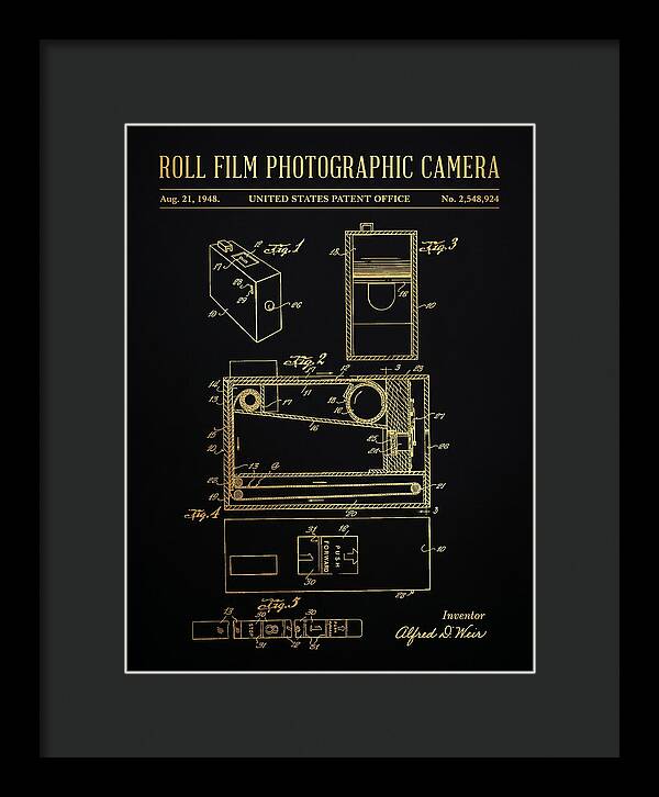 Roll Film Photographic Camera Gold Patent Us2548924a