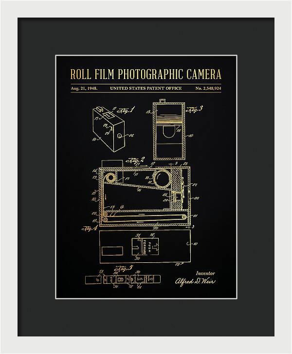 Roll Film Photographic Camera Gold Patent Us2548924a