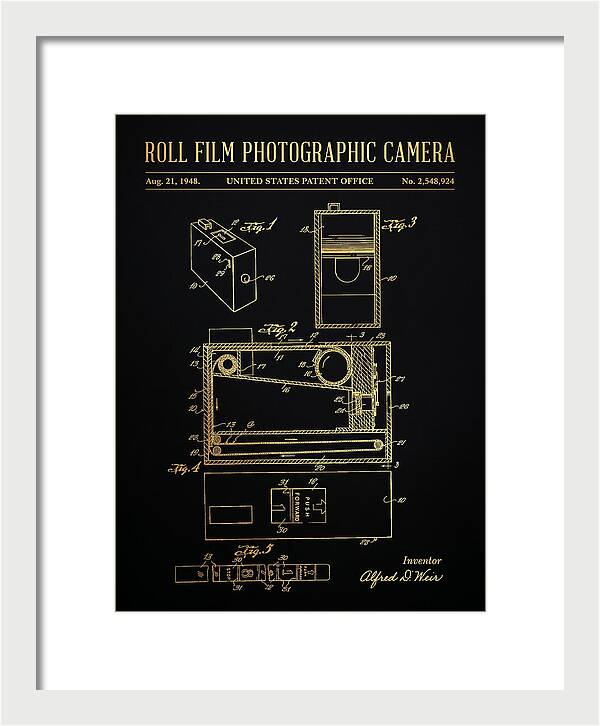Roll Film Photographic Camera Gold Patent Us2548924a
