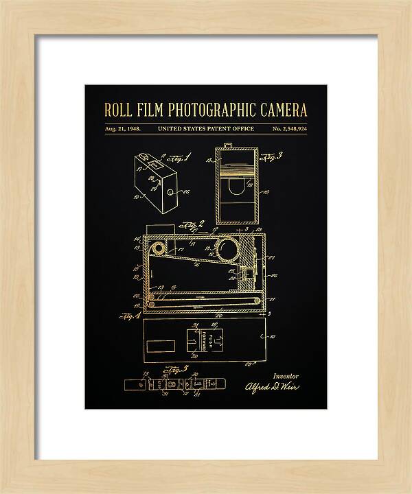 Roll Film Photographic Camera Gold Patent Us2548924a