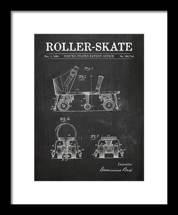 Roller Skate Chalkboard Patent Us308744a