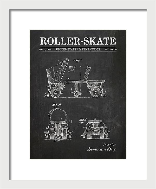 Roller Skate Chalkboard Patent Us308744a