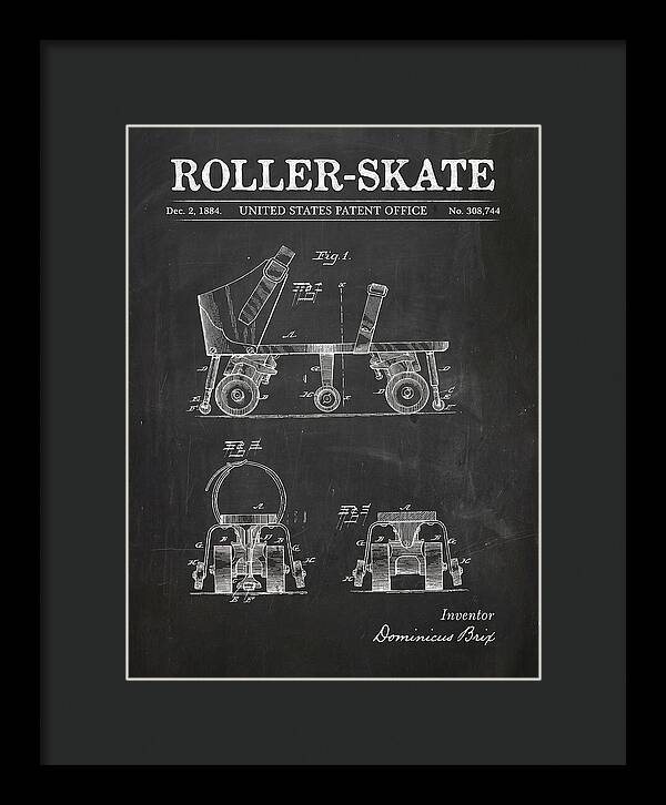 Roller Skate Chalkboard Patent Us308744a
