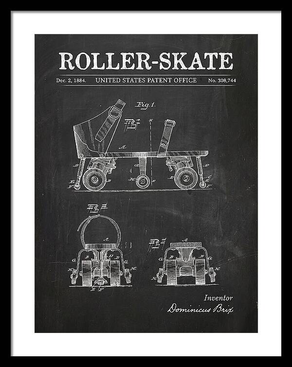 Roller Skate Chalkboard Patent Us308744a