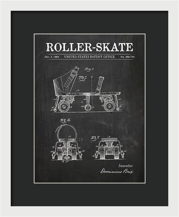 Roller Skate Chalkboard Patent Us308744a