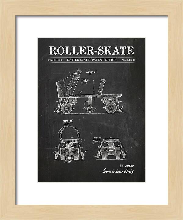 Roller Skate Chalkboard Patent Us308744a