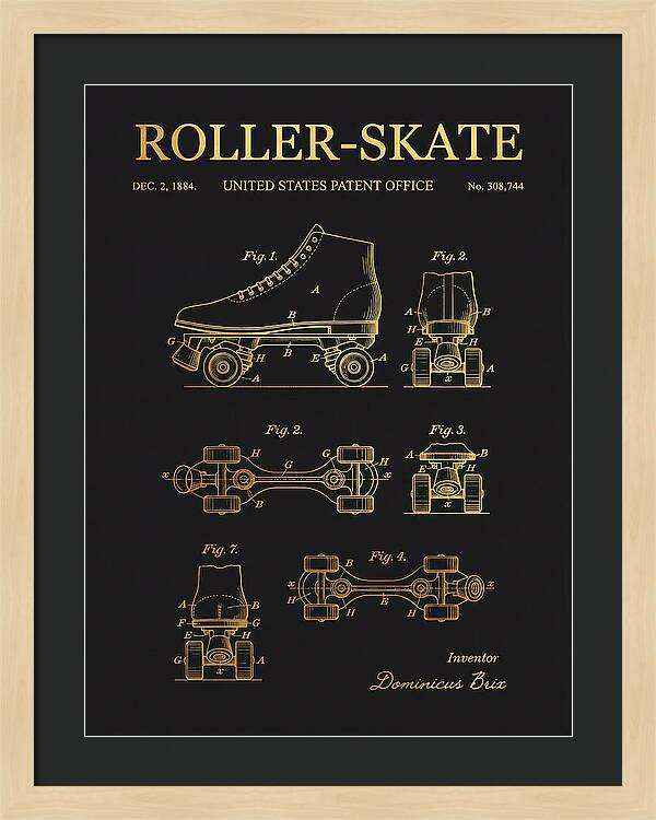 Roller Skate Gold Patent Us308744a