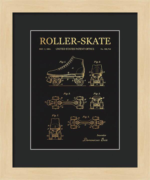 Roller Skate Gold Patent Us308744a