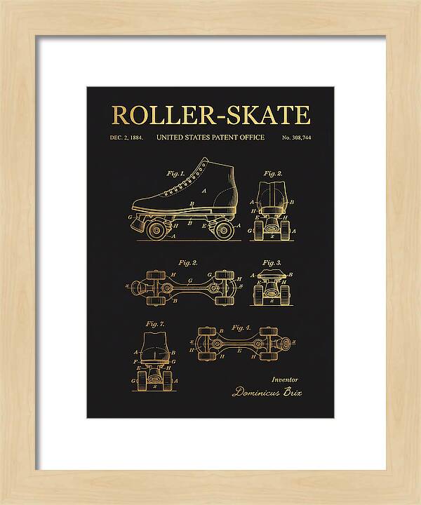 Roller Skate Gold Patent Us308744a
