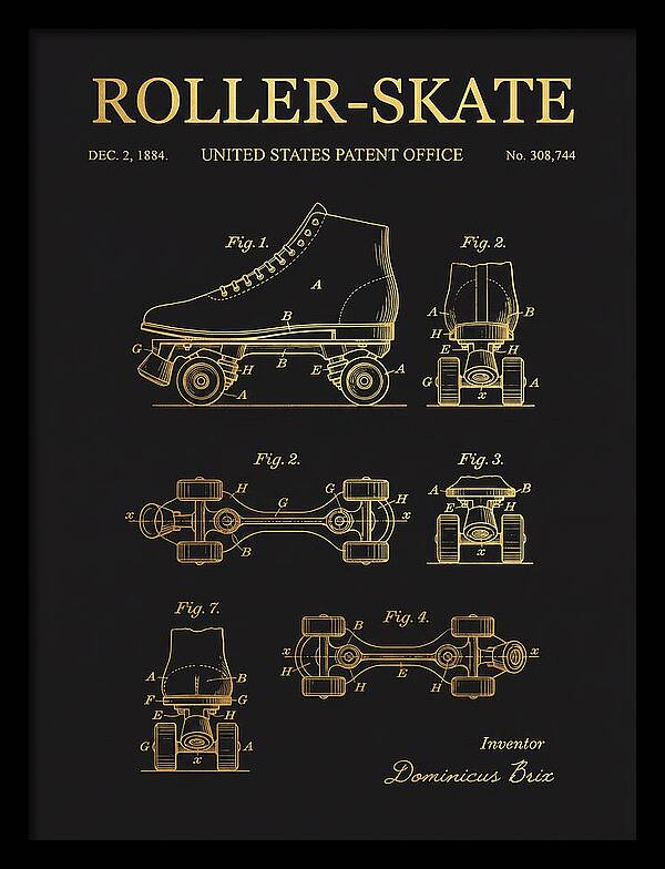 Roller Skate Gold Patent Us308744a
