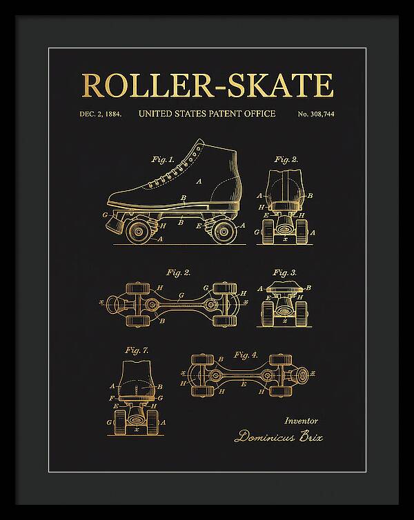 Roller Skate Gold Patent Us308744a