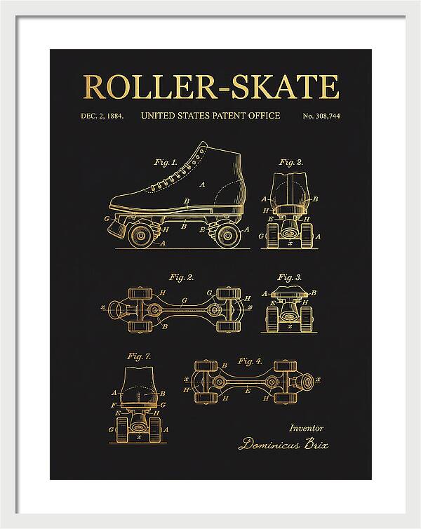 Roller Skate Gold Patent Us308744a