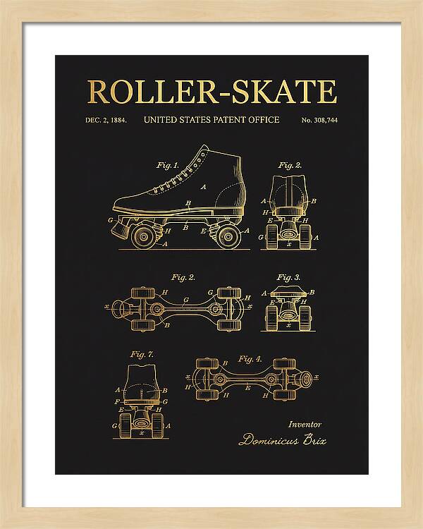 Roller Skate Gold Patent Us308744a