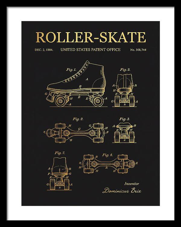 Roller Skate Gold Patent Us308744a
