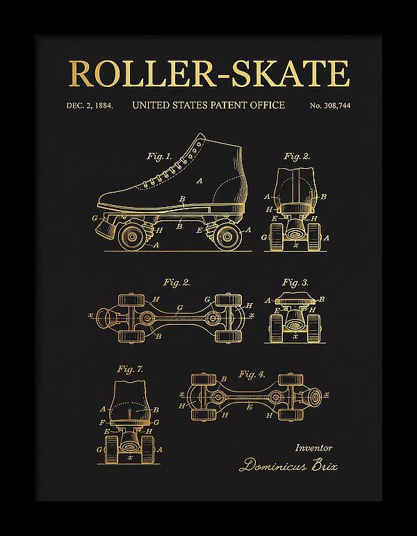 Roller Skate Gold Patent Us308744a
