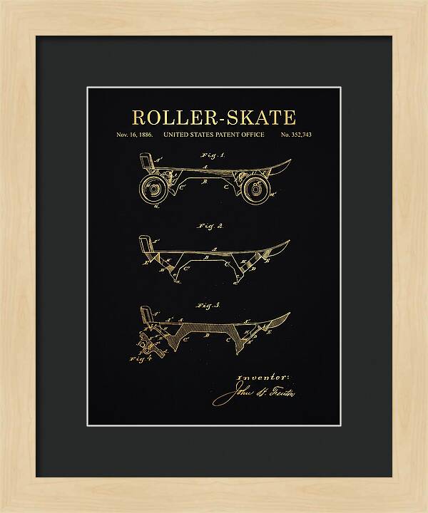 Roller Skate Gold Patent Us352743a