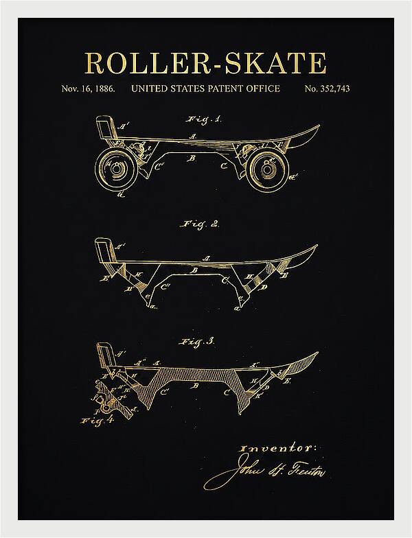 Roller Skate Gold Patent Us352743a