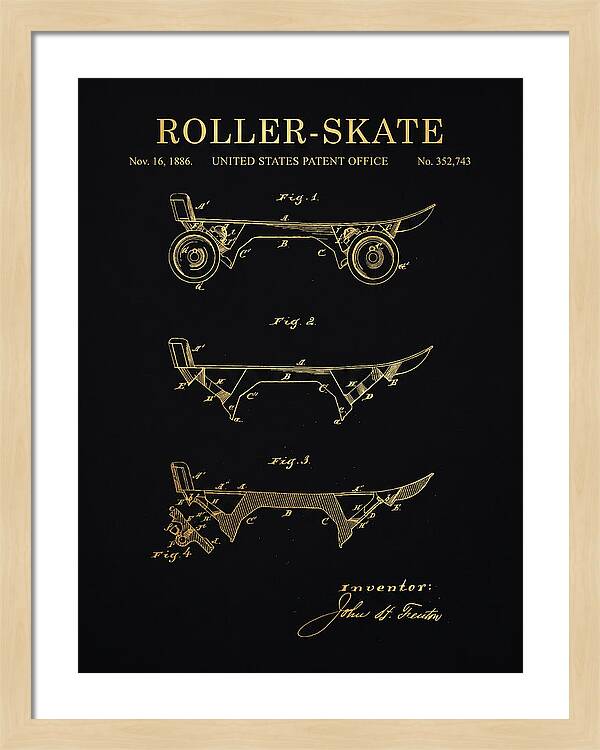 Roller Skate Gold Patent Us352743a