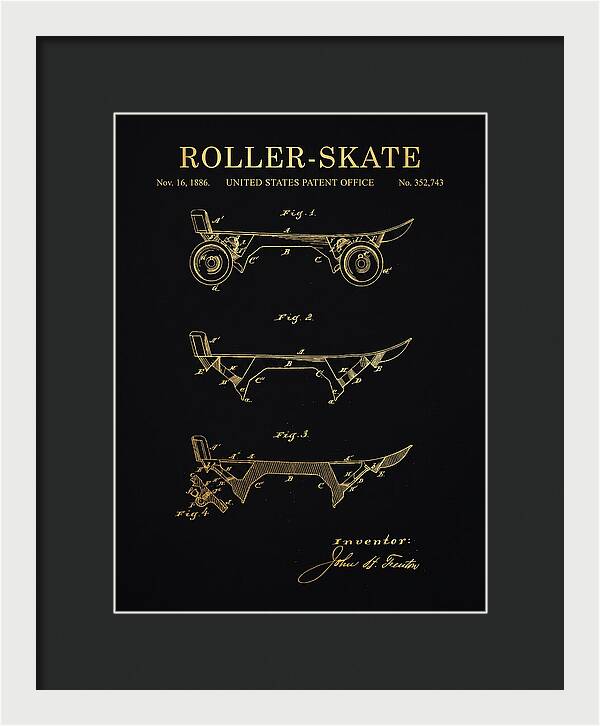 Roller Skate Gold Patent Us352743a