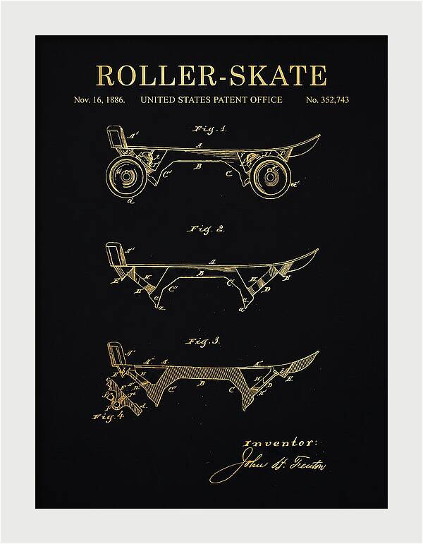 Roller Skate Gold Patent Us352743a