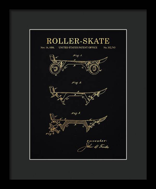 Roller Skate Gold Patent Us352743a