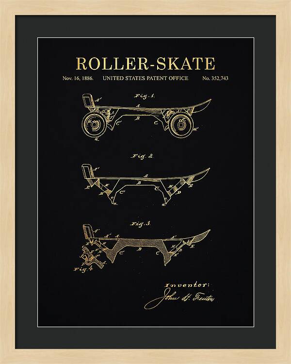 Roller Skate Gold Patent Us352743a