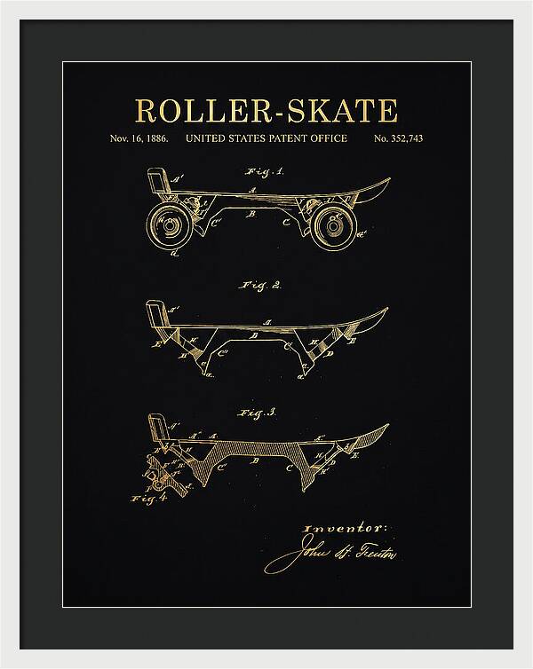 Roller Skate Gold Patent Us352743a