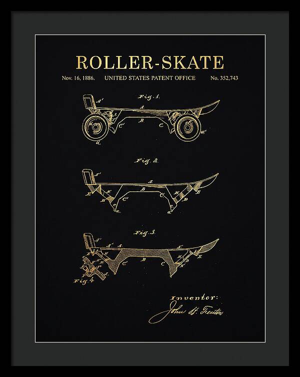 Roller Skate Gold Patent Us352743a
