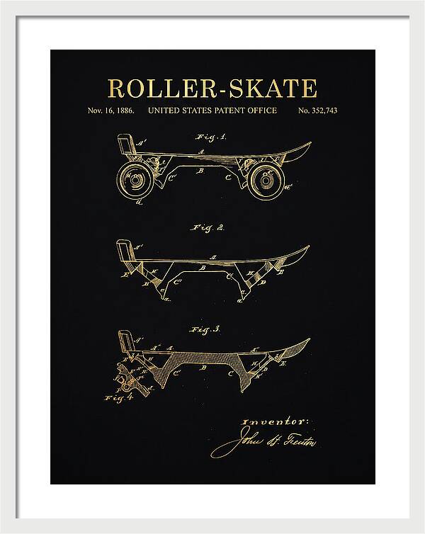 Roller Skate Gold Patent Us352743a