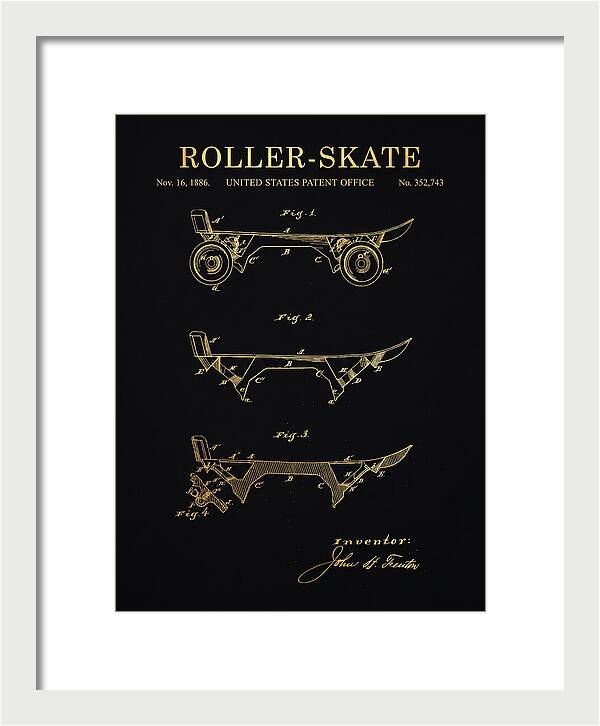 Roller Skate Gold Patent Us352743a