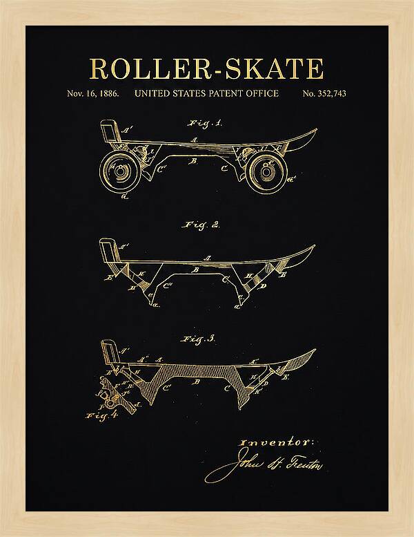 Roller Skate Gold Patent Us352743a