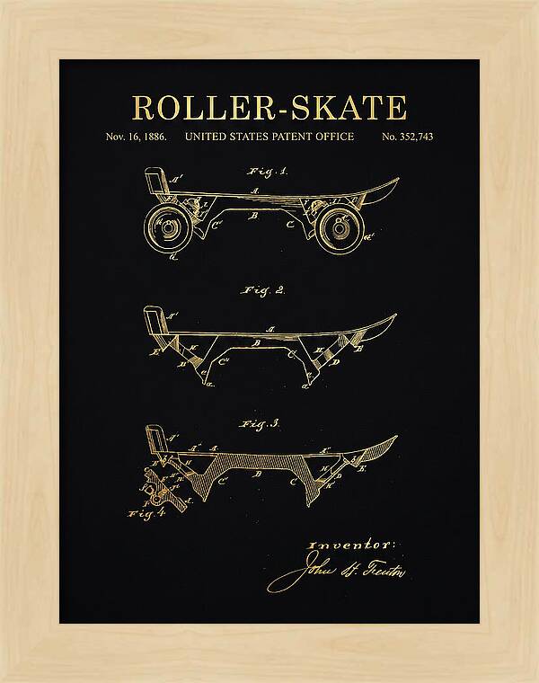 Roller Skate Gold Patent Us352743a