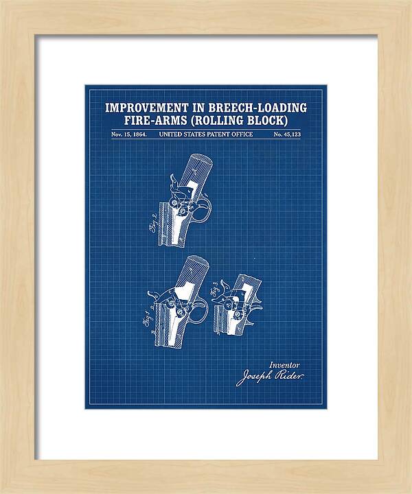 Rolling Block Rifle Remington Blueprint Patent Us45123