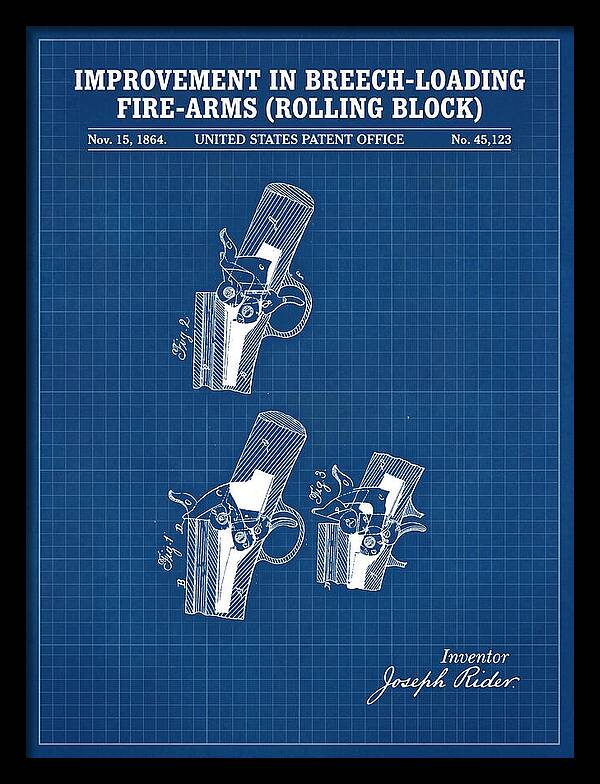 Rolling Block Rifle Remington Blueprint Patent Us45123
