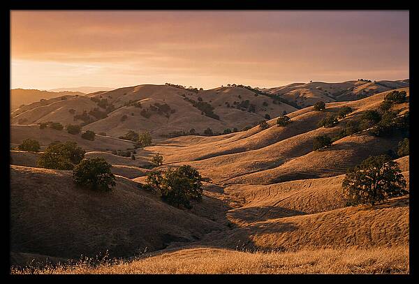 Rolling Hills At Sunset